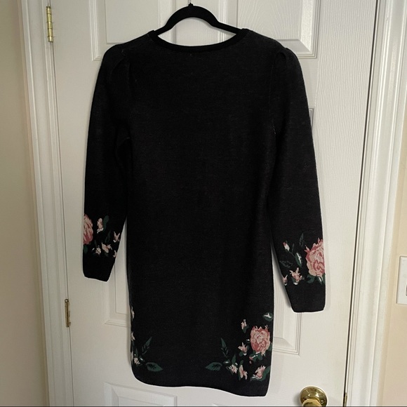 Club Monaco Sweater Dress | Floral Detail | Long Sleeve | XS | - Picture 10 of 10